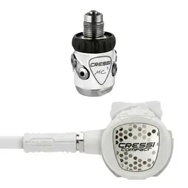 Cressi MC9/XS Compact Regulator - Atemregler zum Tauchen,DIN, Weiß, Unisex für Erwachsene