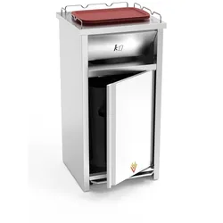 FRICOSMOS XS-Behälter aus rostfreiem Stahl zum Entleeren von Tabletts (Fast-Food)