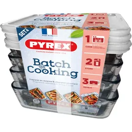 Pyrex 913S271/7644 Set mit 1,5 l Gläsern 4 Stück, 4X1,5L, Glas - transparent