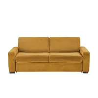 Switch Schlafsofa aus Cord Vanila ¦ gelb ¦ Maße (cm): B: 220 H: 87 T: 98