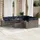vidaXL Gartensofa-Set 10-tlg. grau Polyrattan