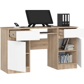 akord furniture factory IP0PBIUDABBIA004 Computertisch Weiß Eichenfarben