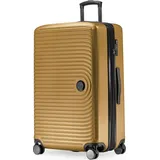 HAUPTSTADTKOFFER - Mitte - Koffer-Set 3 Trolley Hartschale, TSA, XXL Erweiterung, 4 Rollen (S, M & L),Champagner - Beige