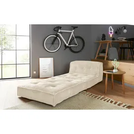 INOSIGN »Pia« Loungesessel aus Cord, in 2 Größen, Pouf-Funktion. beige
