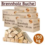 Flameup Kaminholz Brennholz Kaminholz Holz 5-500 kg Ofen Kamin Kaminofen Buche 30 cm, 150 kg