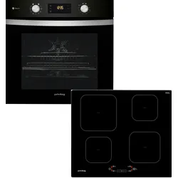 Privileg Backofen-Set »PBWK3 JH8S BLG«, mit 1-fach-Teleskopauszug, Hydrolyse, mit Dampffunktion und Induktion, 22794808-0 schwarz