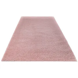 Bruno Banani Hochflor-Teppich BRUNO BANANI "Shaggy Soft" Gr. 2, rosa, B:70cm H:30mm L:140cm, Kunstfaser, Teppiche, gewebt, Uni Farben, besonders weich und kuschelig, Kundenliebling