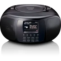 Lenco SCD-6000BK Tragbares Internetradio mit DAB+/FM, Bluetooth®, CD-Player und großem LCD-Farbdisplay Schwarz