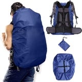 LHKK Rucksack-Regenschutz (20-100L) Verbesserte wasserdichte leichte tragbare Rucksack-Abdeckung Rucksack-Abdeckung zum Wandern zum Schutz von Schultaschen im Freien Blue-S - S