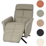 Mendler Relaxsessel HWC-L10, Design Fernsehsessel TV-Sessel Liegesessel, Liegefunktion drehbar, Voll-Leder ~