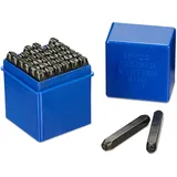 Relaxdays Schlagbuchstaben Set 36-teilig 6 mm Schwarz