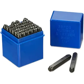 Relaxdays Schlagbuchstaben Set 36-teilig 6 mm Schwarz