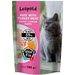 Leopold Fleischpastete mit Pute für Katzen 100g