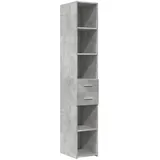 vidaXL Highboard, Sideboard mit Stauraum, Hochschrank Lagerschrank für Wohnzimmer, Beistellschrank Mehrzweckschrank, Betongrau Holzwerkstoff