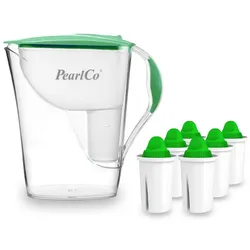 PearlCo Wasserfilter Fashion mint inkl. 6 Alkaline Filterkartuschen