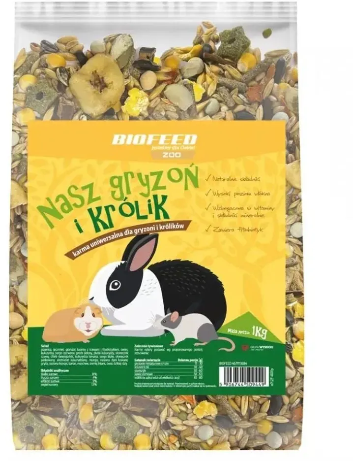 BIOFEED Unser Nager- und Kaninchen-Allzweckfutter für Kaninchen und Nager 10 kg