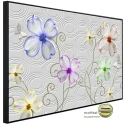 papermoon Infrarotheizung »EcoHeat - Muster mit Blumen«, Matt-Effekt - bunt