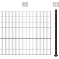 Arvotec Einstabmattenzaun 2 - 60 m x 160 cm Grau/Kunststoff