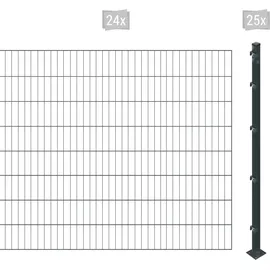 Arvotec Einstabmattenzaun 2 - 60 m x 160 cm Grau/Kunststoff