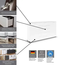 Rauch Nachttisch, Nachtschrank Nachtkonsole Flipp, (Breite 40 cm), mit 3 Schubladen und Soft-Close-Funktion