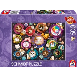Schmidt Spiele Puzzle 500 Teile Puzzle Kätzchen à la Latte Art 59707, 500 Puzzleteile