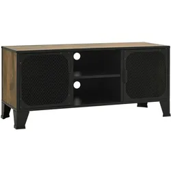 vidaXL TV-Schrank Rustikales Braun 105x36x47 cm Metall und MDF