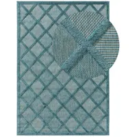 benuta nest Outdoorteppich Bonte Türkis 80x150 cm - Teppich für Balkon, Terrasse - Garten