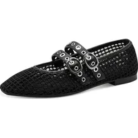 TAMARIS Ballerina (DURCHBROCHEN) für Damen, schwarz, 39 EU