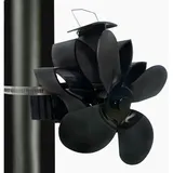 Ventilator Ohne Stromversorgung - Kaminventilator Für Holzöfen - Ofenventilator Für Optimale Luftverteilung (4 Flügel)