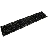 vidaXL Küchenteppich Waschbar Morgen Schwarz 60x300 cm Samt