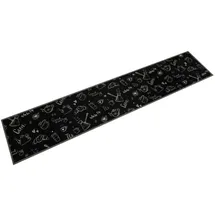 vidaXL Küchenteppich Waschbar Morgen Schwarz 60x300 cm Samt