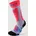 Skisocken 3er Pack Hellgrau/Fluo Koralle 35-38