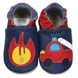 HOBEA Krabbelschuhe Feuerwehr mit Feuer, 24/25