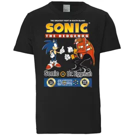 LOGOSHIRT Sonic vs. Dr. Eggman schwarz XL