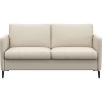 flexlux 2-Sitzer »Fiore, super Sitzkomfort durch Kaltschaum im Sitz«, schmale Armlehnen, Füße Alu+schwarz