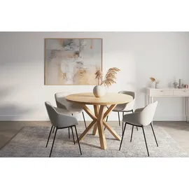 dekori.interiors Runder Ausziehbarer Tisch Ø 100/200 cm braun