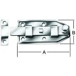 Knopfriegel,mit Schlaufe, gerade, B56xL140mm, verzinkt