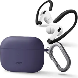 Uniq Case Nexo Airpods Pro 2 Hülle Mit Ohrhaken, Silikon, Lila