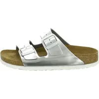 Birkenstock Arizona Weichbettung Naturleder schmal metallic silver 37