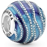 Pandora Charm "Blaue Wirbel" Silber Emaille blau 797012ENMX