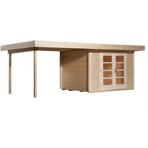 Weka Designhaus 126 B 5,9 x 2,4 m natur inkl. Anbau