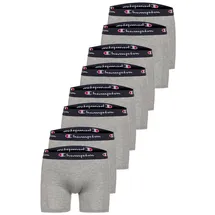 Champion Boxershorts 8er Pack Light Grey Melange / Blau S