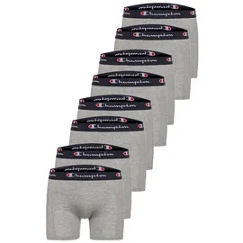 Champion Boxershorts 8er Pack Light Grey Melange / Blau S