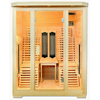 XXL Luxus LED Infrarotsauna 150x150x190 Infrarotkabine Wärmekabine Sauna 2 Pers.