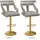 Costway Barhocker 63-85 cm Samt Grau