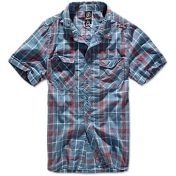 Brandit Roadstar Shirt Hemd kurzarm rot/blau, Größe S