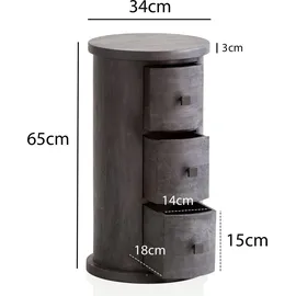 Wohnling Sideboard 34 x 65 x 34 cm Schwarz
