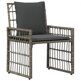vidaXL Gartenmöbel Set 4-tlg. Grau/Dunkelgrau