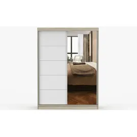fabryka mebli idczak Schwebetürenschrank Vista 150 x 200 x 0 cm Braun/Weiß