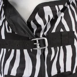 HKM Fliegendecke mit Halsteil Zebra mit Bauchlatz, M